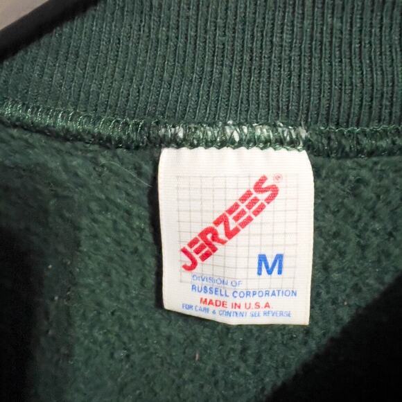 Vintage Sweatshirt Crewneck M Gingerbread Patch Green Grandma Christmas Holiday - Picture 3 of 5